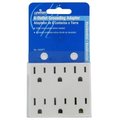 Leviton Leviton White Six-Outlet Grounding  Adapter  C22-6ADPT-00W 3069440